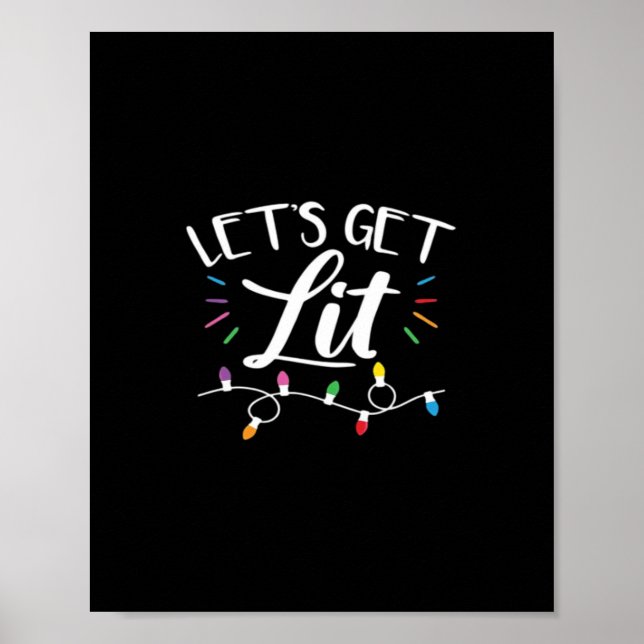 Poster Feux de Noël Humour Laissons-nous la lumière Essen (Devant)