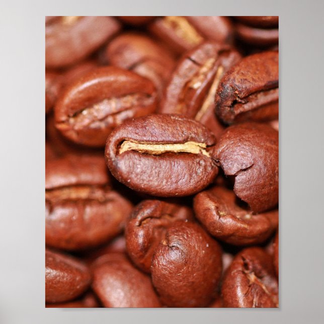 Poster Fèves de café grillées (Devant)