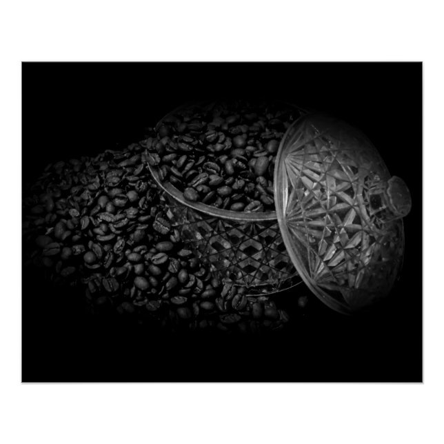 Poster Fèves de café monochromes (Devant)