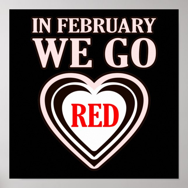 Poster février ary We Go Red Heart Disease (Devant)