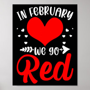 Poster Février Nous allons Red Heart Disease Awareness Am
