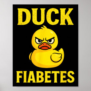 Poster Fiabète du canard - Sensibilisation amusante au di