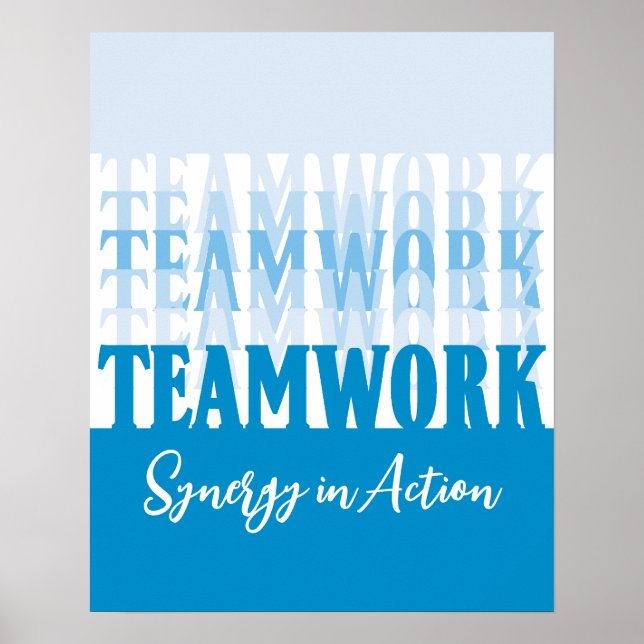 Poster Fiançailles de synergie de travail d'équipe motiva (Devant)