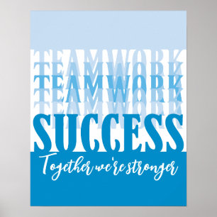 Poster Fiançailles de travail d'équipe de motivation au t