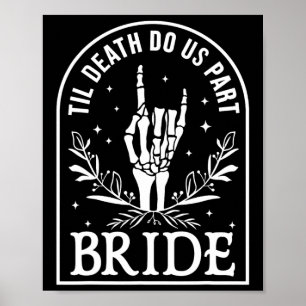 Poster Fiançailles Mariage de la mariée Halloween Couple 