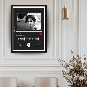 Poster Fiançailles Mariage du lecteur de musique