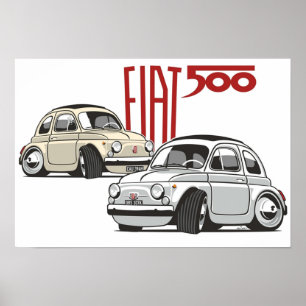 Poster Fiat 500 personnalisé pour Olivia