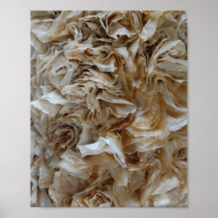 Poster Fiber Art Café Filtre Papier Sculpture Recyclé