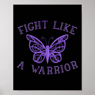 Poster Fibro papillon Migraine Lupus