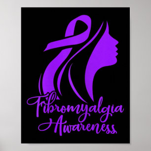 Poster Fibromyalgie Sensibilisation Fibro Warrior Purple