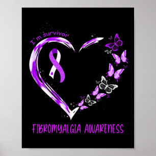 Poster Fibromyalgie Sensibilisation Je suis Survivor Hear