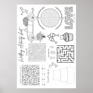 Poster Fiche d'activité mariage pour enfants