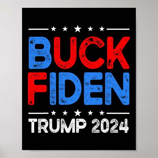 Poster Fiden Anti Biden Drôle Impêche Joe Biden - Trump 2 (Devant)