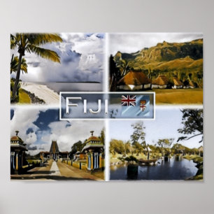 Poster Fidji - Mosaïque -