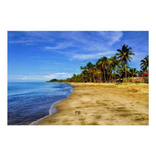 Poster Fidji photo pittoresque