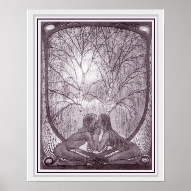 Poster Fidus Art Nouveau Sphinx 16 x 20 (Devant)