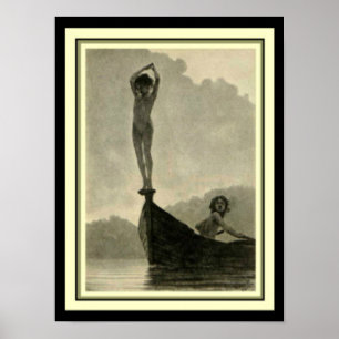 Poster Fidus "Dive" 12 x 16 Art Nouveau Imprimer