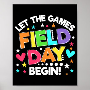 Poster Field Day Laisser Les Jeux Commencer Les Enfants G
