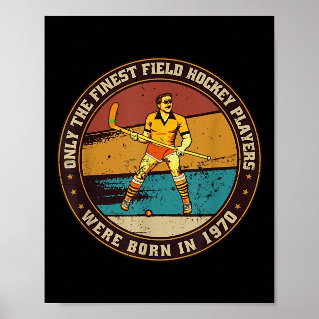 Poster Field-hockey-players Born In 1970 Birthday Field-h (Devant)