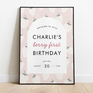 Poster Fields fraises Berry Premier anniversaire   Bienve