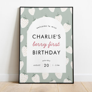 Poster Fields fraises Berry Premier anniversaire   Bienve
