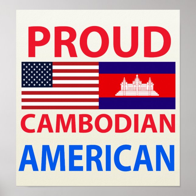 Poster Fier Cambodgien Américain (Devant)