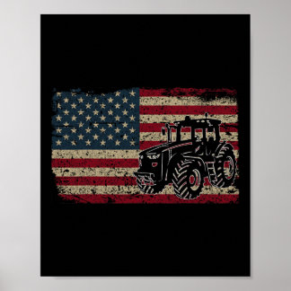 Poster Fier Chemise fermière des États-Unis Hommes Femmes