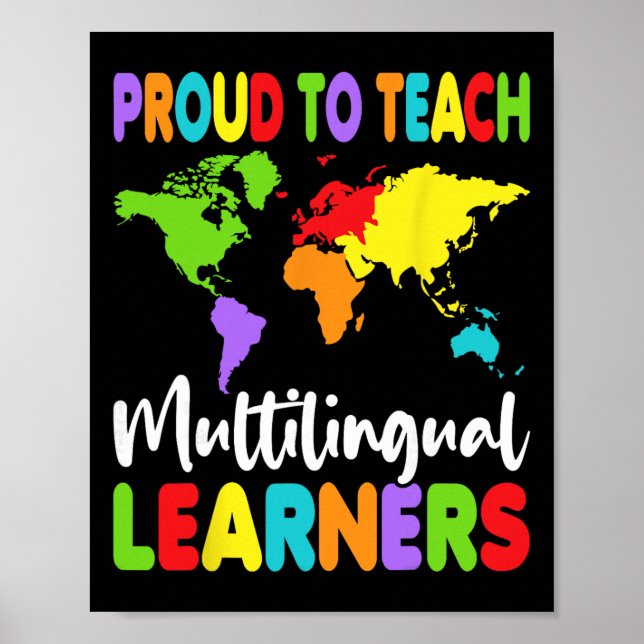 Poster Fier d'enseigner aux apprenants multilingues - Ens (Devant)