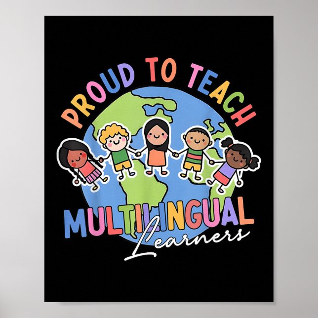 Poster Fier d'enseigner aux apprenants multilingues le re (Devant)