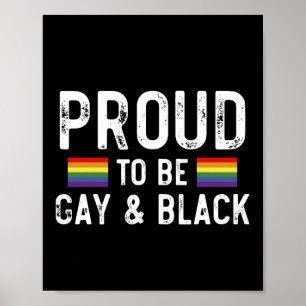 Poster Fier d'être gay et noir