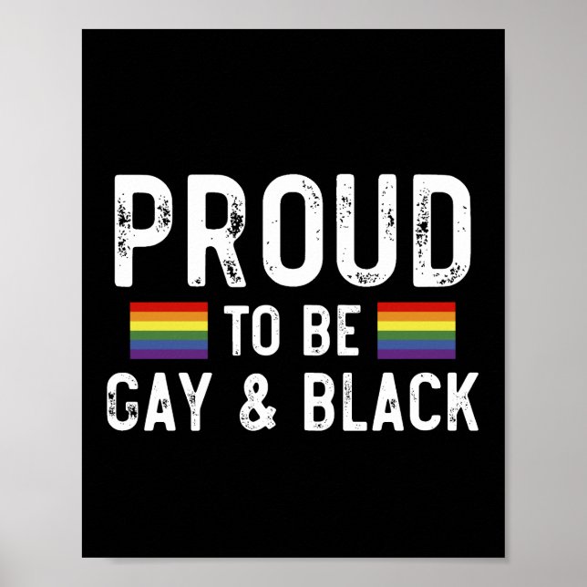 Poster Fier D'Être Gay Et Noir (Devant)