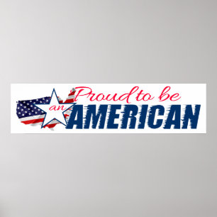 Poster Fier d'être un Américain