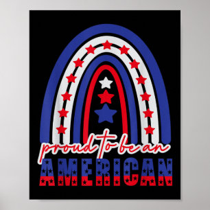 Poster Fier d'être un Américain drôle Memorial Day 