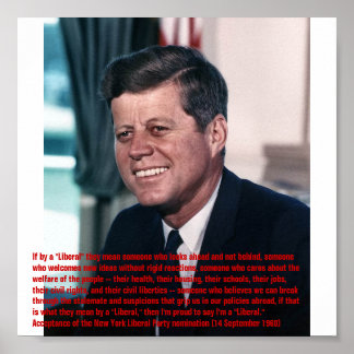 Poster Fier d'être un "libéral"