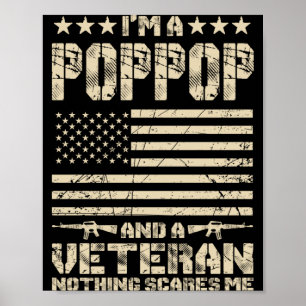 Poster Fier d'être un Poppop et un vétéran rien d'autre