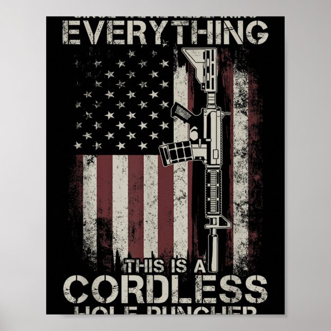 Poster Fier drapeau américain vétéran des droits d'armes  (Devant)