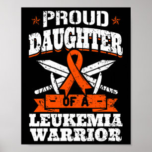 Poster Fier Fille D'Une Leucémie Guerrier Sensibilisation