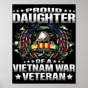 Poster Fier Fille Fille Des Femmes D'Un Vétéran De Guerre