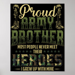 Poster Fier frère de l'armée Chemise patriotique