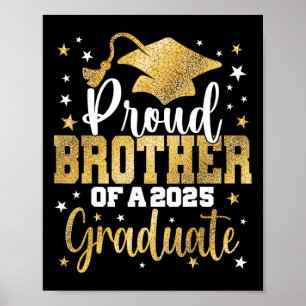 Poster Fier Frère D'Un Cl De 2025 Diplômé Diplômé Supérie