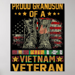 Poster Fier Grand-Fils D'Un Vieux Drapeau Viêt-nam Améric