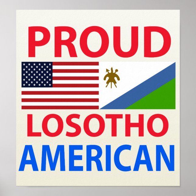 Poster Fier Losotho Américain (Devant)