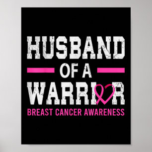 Poster Fier Mari D'Un Soutien Guerrier Du Cancer Du Sein
