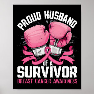 Poster Fier Mari D'Un Survivant Gants De Boxe Respiration