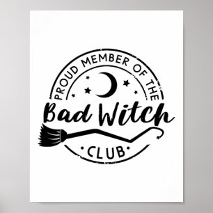 Poster Fier Membre Du Byd Witch Club Funny Halloween