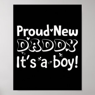 Poster Fier Nouveau Papa. C'est Un Garçon Bientôt Papa Fê