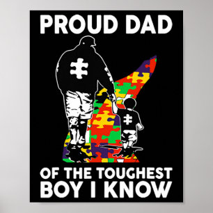 Poster Fier Papa Du Garçon Le Plus Touché Que Je Connais 