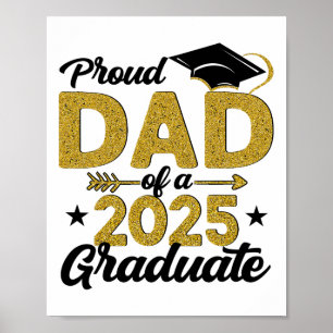 Poster Fier Papa D'Un 2025 Graduate Senior Cl De 2025 Gra