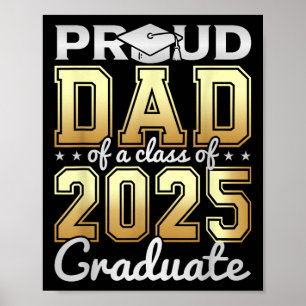 Poster Fier Papa D'Un Cl De 2025 Graduate Graduation Papa