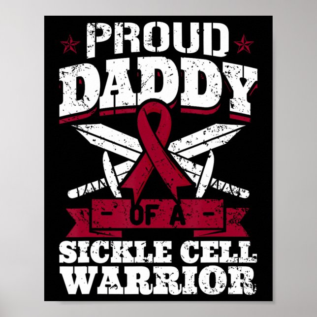 Poster Fier Papa D'Un Guerrier De Cellule De Faucille Sen (Devant)